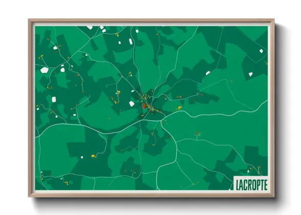 Une affiche de carte sur Lacropte