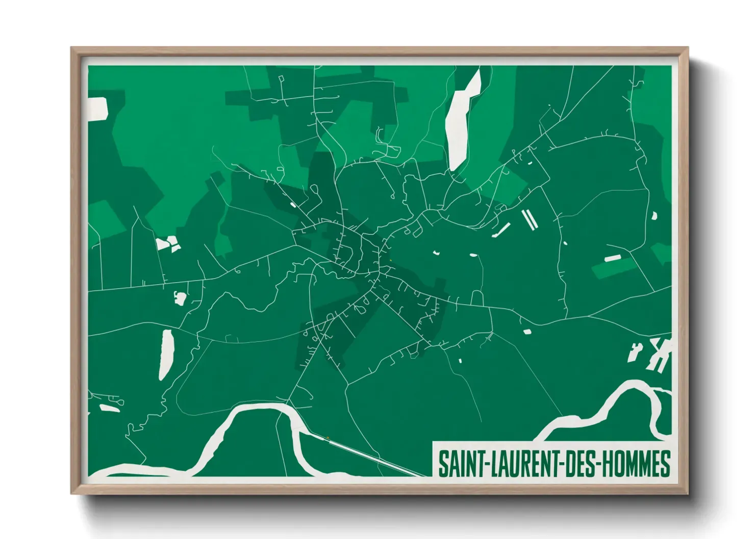 Un poster carteSaint-Laurent-des-Hommes