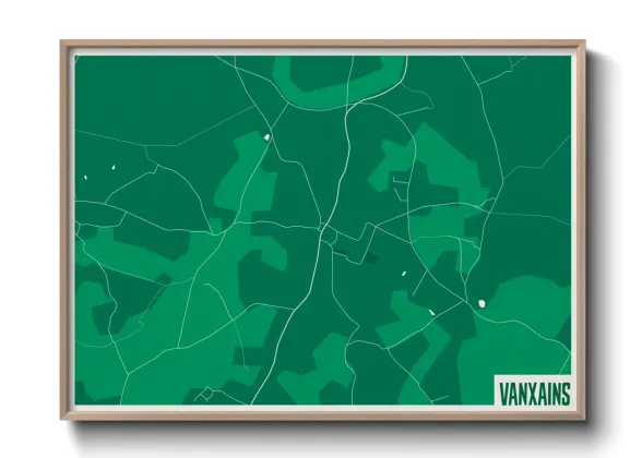 Une affiche de carte sur Vanxains