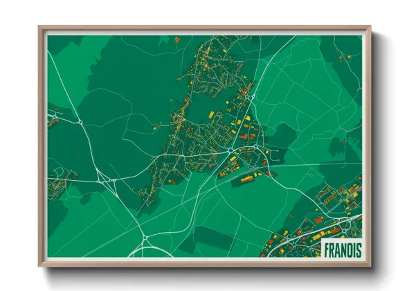 Une affiche de carte sur Franois