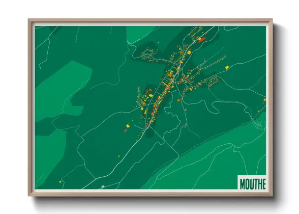 Une affiche de carte sur Mouthe