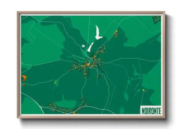 Une affiche de carte sur Noironte