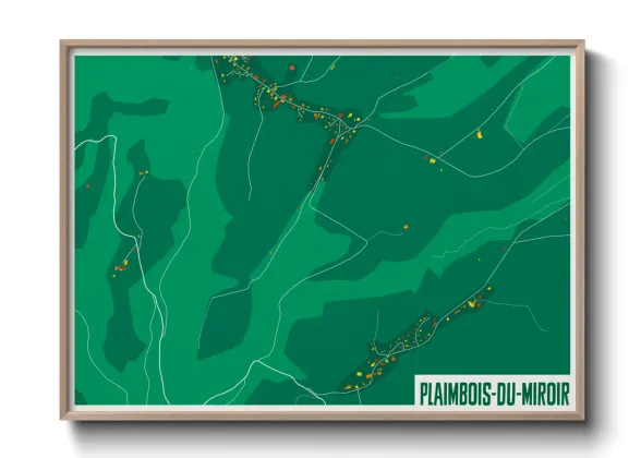 Une affiche de carte sur Plaimbois-du-Miroir