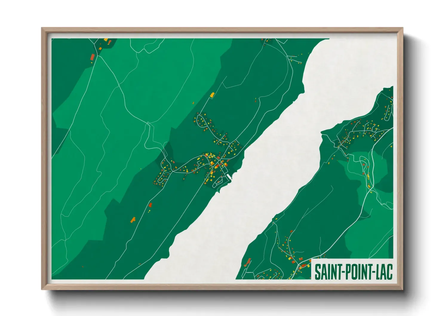 Un poster carteSaint-Point-Lac