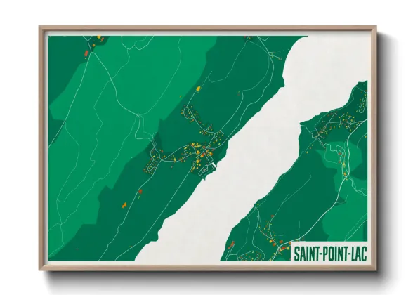 Une affiche de carte sur Saint-Point-Lac