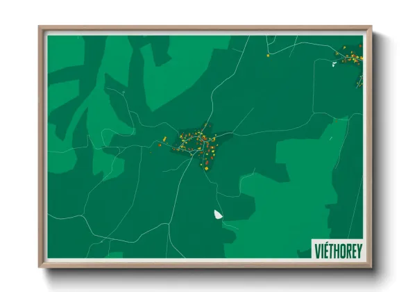 Une affiche de carte sur Viéthorey