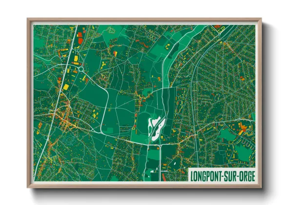 Une affiche de carte sur Longpont-sur-Orge