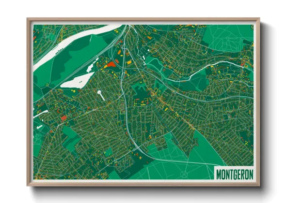Une affiche de carte sur Montgeron