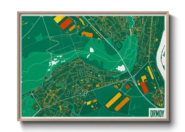 Une affiche de carte sur Ormoy