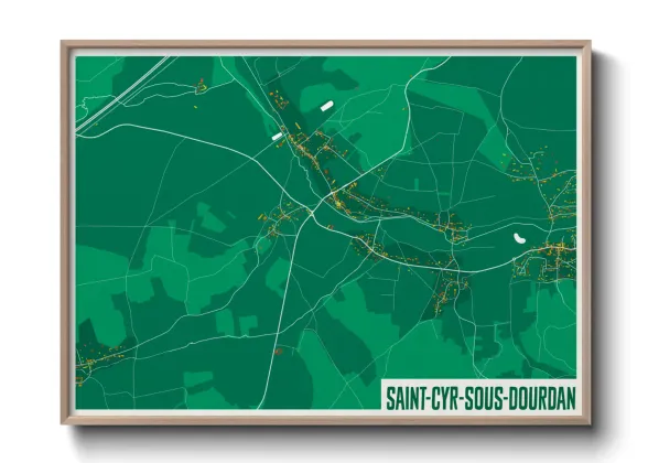 Une affiche de carte sur Saint-Cyr-sous-Dourdan