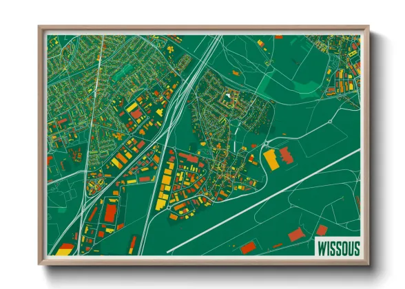 Une affiche de carte sur Wissous