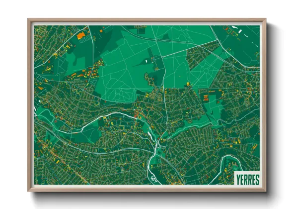 Une affiche de carte sur Yerres