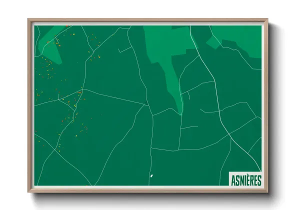 Une affiche de carte sur Asnières