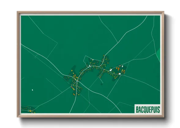 Une affiche de carte sur Bacquepuis