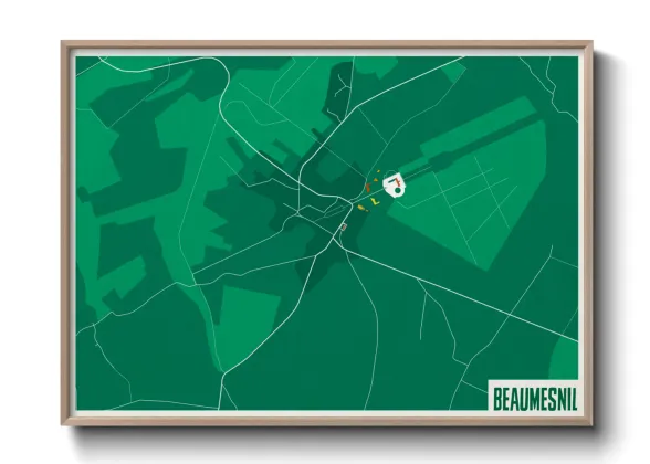 Une affiche de carte sur Beaumesnil