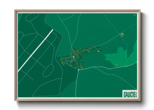 Une affiche de carte sur Gauciel