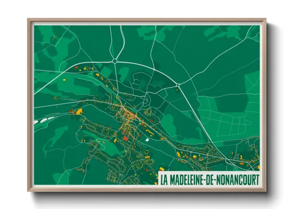 Une affiche de carte sur La Madeleine-de-Nonancourt