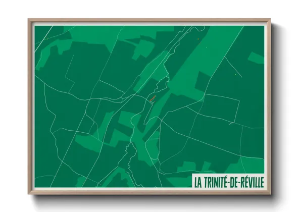 Une affiche de carte sur La Trinité-de-Réville