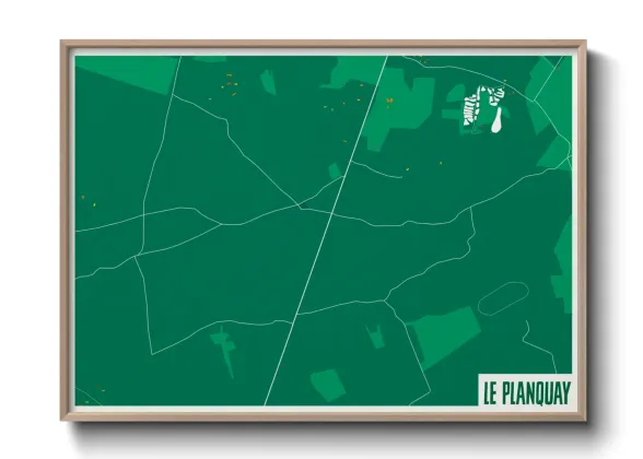 Une affiche de carte sur Le Planquay