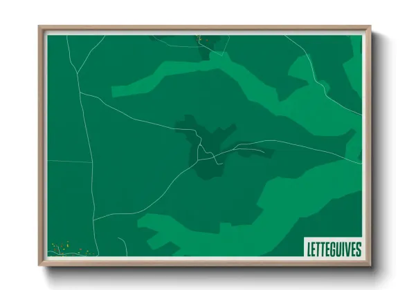 Une affiche de carte sur Letteguives