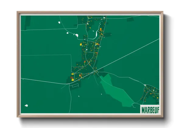 Une affiche de carte sur Marbeuf