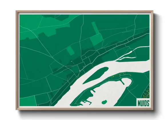 Une affiche de carte sur Muids