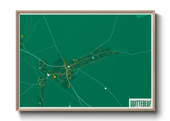 Une affiche de carte sur Quittebeuf