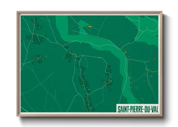 Une affiche de carte sur Saint-Pierre-du-Val