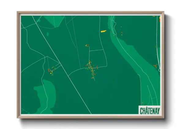 Une affiche de carte sur Châtenay