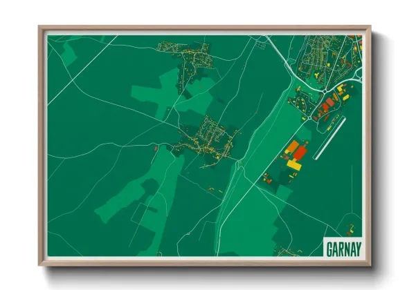Une affiche de carte sur Garnay
