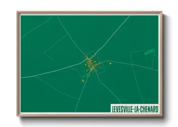 Une affiche de carte sur Levesville-la-Chenard