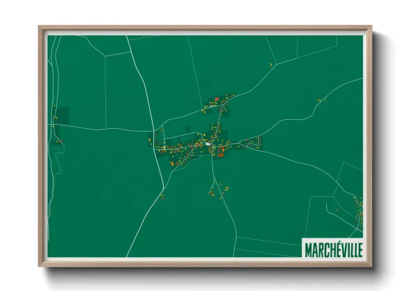 Une affiche de carte sur Marchéville