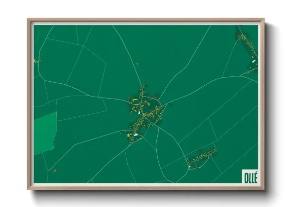 Une affiche de carte sur Ollé