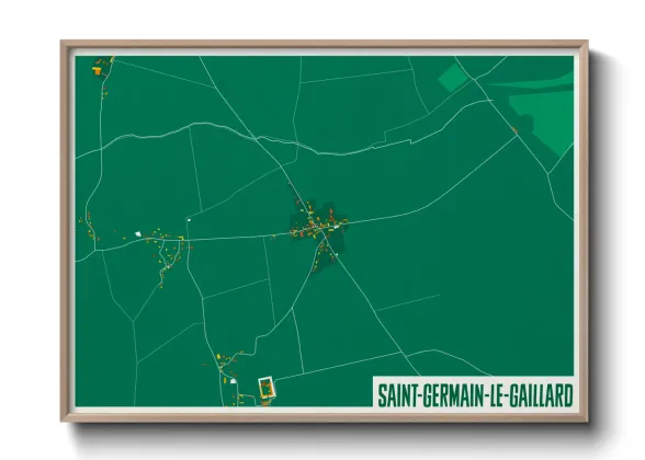 Une affiche de carte sur Saint-Germain-le-Gaillard