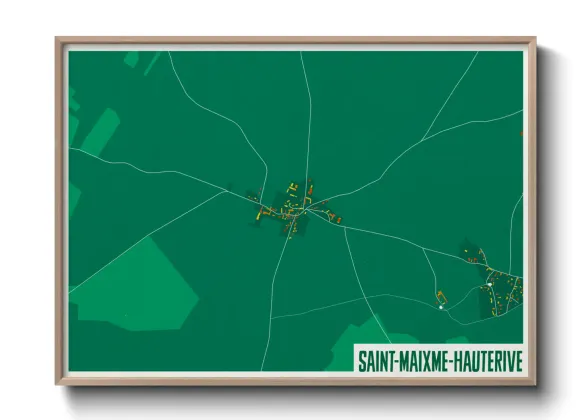 Une affiche de carte sur Saint-Maixme-Hauterive