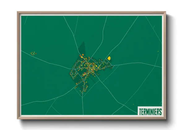 Une affiche de carte sur Terminiers