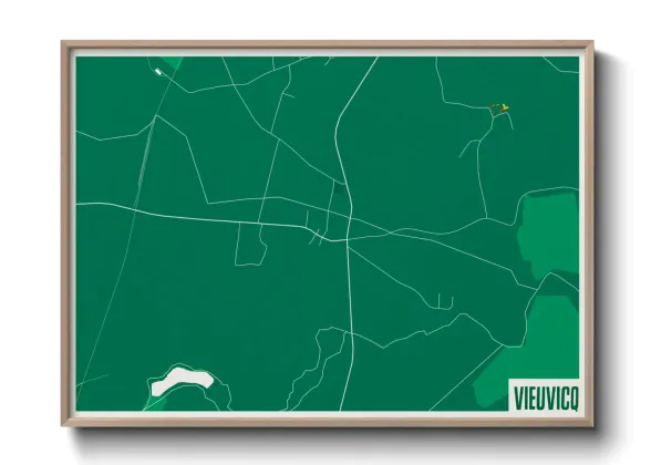 Une affiche de carte sur Vieuvicq