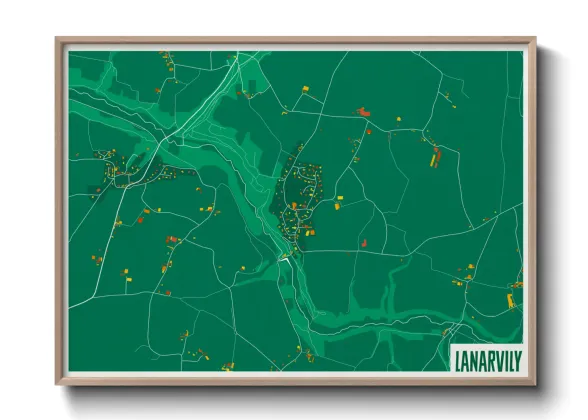 Une affiche de carte sur Lanarvily