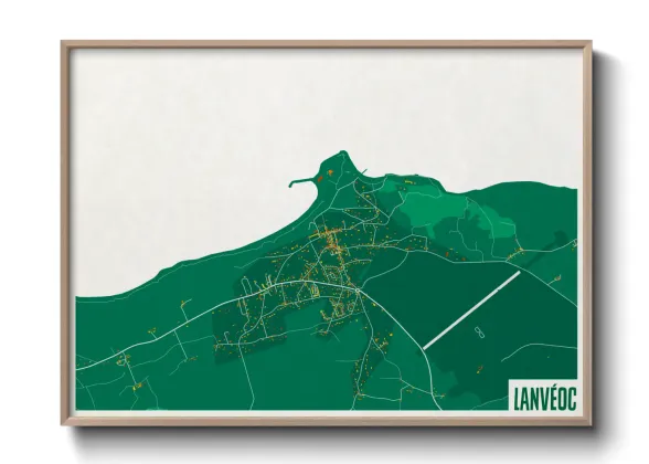 Une affiche de carte sur Lanvéoc