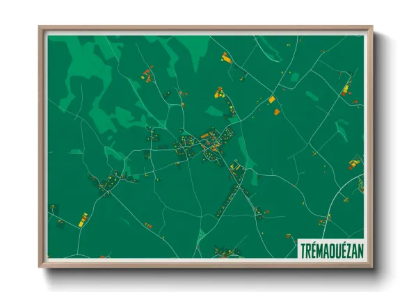 Une affiche de carte sur Trémaouézan