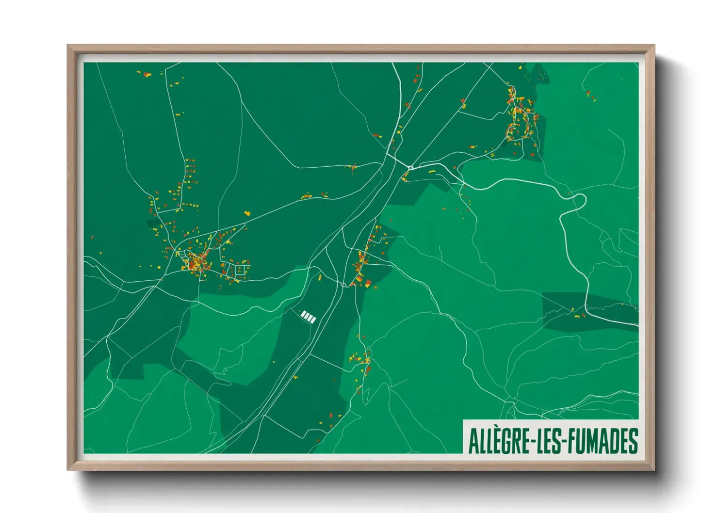 Un poster carteAllègre-les-Fumades