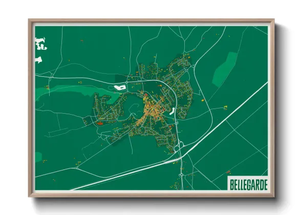Une affiche de carte sur Bellegarde