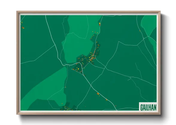 Une affiche de carte sur Gailhan