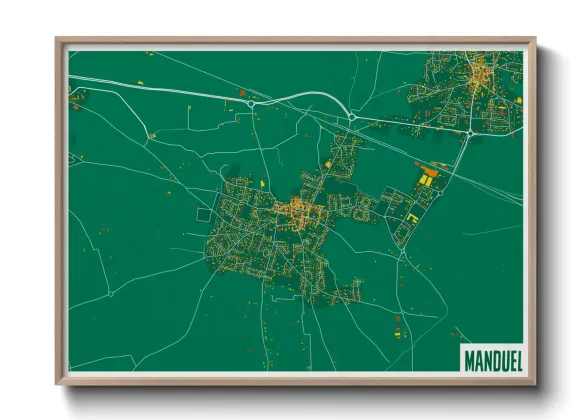Une affiche de carte sur Manduel