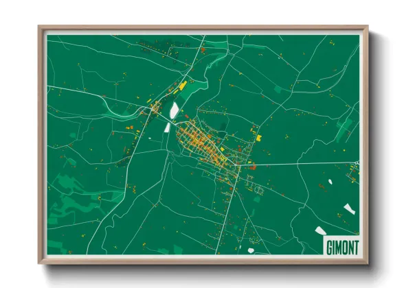 Une affiche de carte sur Gimont