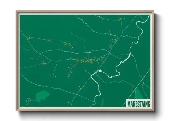 Une affiche de carte sur Marestaing