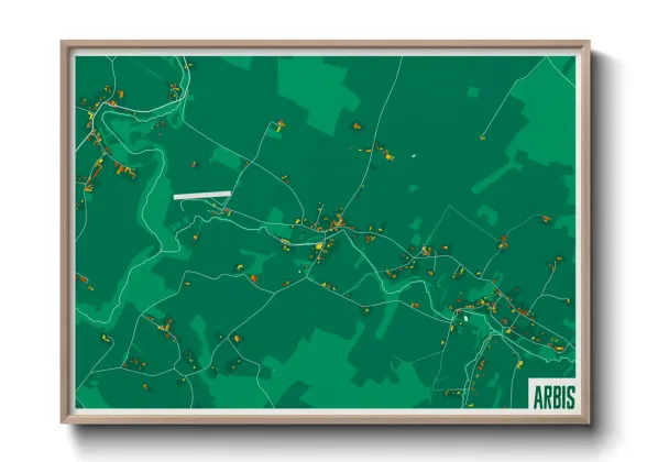 Une affiche de carte sur Arbis