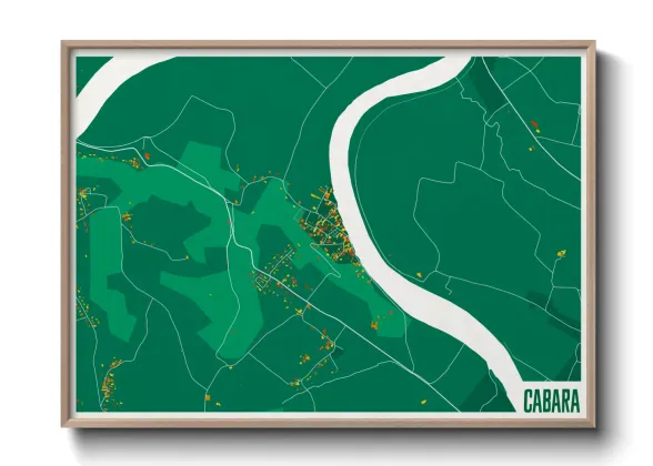 Une affiche de carte sur Cabara