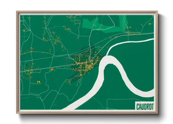 Une affiche de carte sur Caudrot
