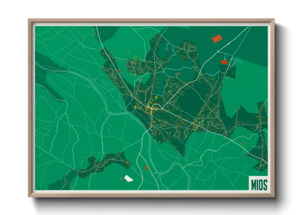 Une affiche de carte sur Mios